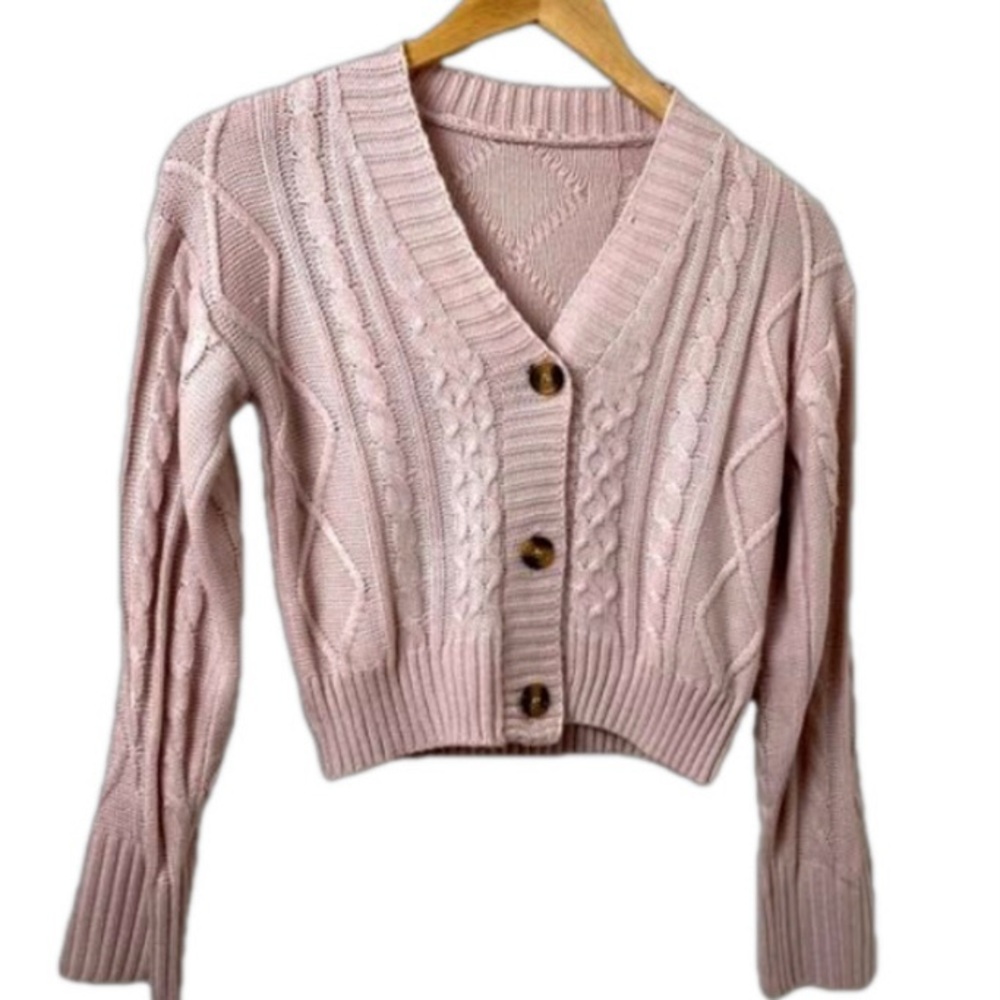 Shein Sweater Pale  Pink . Sz S. - Picture 2 of 12
